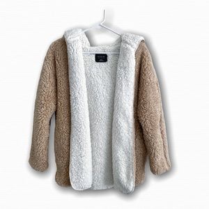 Active USA Reversible Teddy Hooded Jacket - NWOT